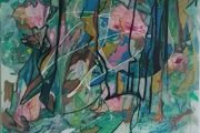 Original Painting Original Floral in Abstract Landscape Pondscape Irish Art