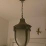 Vintage Brass Hanging Ceiling Light . Lantern Style Image 2