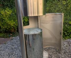 Neatfil  Stainless Steel Stand Gym Wipe  Dispenser+Reusable dry or wet Wipe Bucket