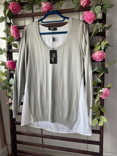 jumper Bnwt peruzzi jumper size 38 grey jumper with chiffon detail