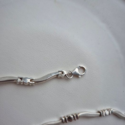 Colier sterling silver with stones pink very good condition