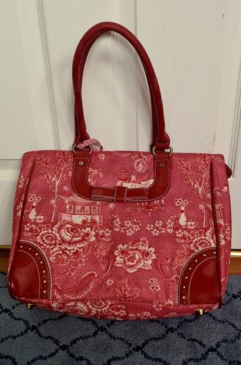 Brand New Pip Studio Designer Pink/Red Patterned Handbag