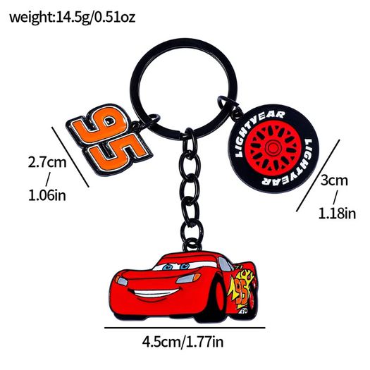 Disney Pixar Cars Lightning McQueen Keychain Kawaii Cartoon Figure Cosplay Bag Backpack Pendant Show The Love for The Cars IP Gift