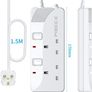 Extension Lead 2 Way Plug Sockets with Individual Switches Wall Mountable Power Strip 1.5M Extension Cable 13A Fused UK Plug 3250W Image 7