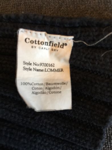 Scarf cottonfield , dark blue.