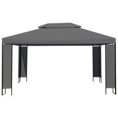 Gazebo with String Lights Anthracite 3x4 m