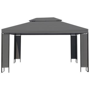 Gazebo with String Lights Anthracite 3x4 m