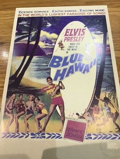 Rare Genuine Elvis Memorabilia , Poster from his film - Blue  Hawaii