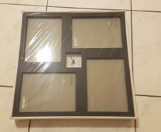 Ikea Kravatt Picture Photo Picture Holder Wall Clock Black Home 36x36cm