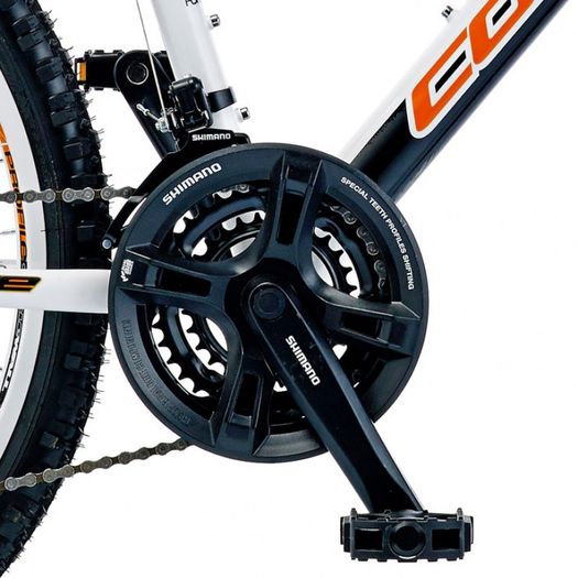 18" Coyote Minnesota Gents Alloy FS Disc, 24 Speed, White/Black