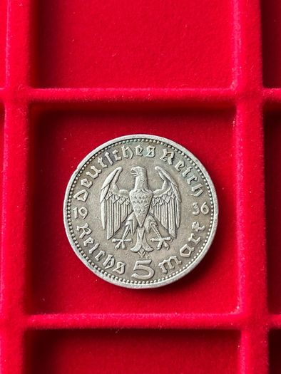 Germany 1936 Silver 5 Reichsmark