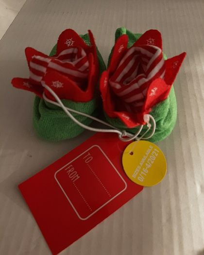 New baby booties and 2 pairs mittens