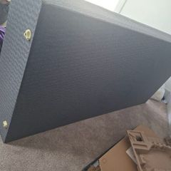 two single bed bases and head boards