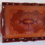 Antique Rectangular Wooden Serving Tray Image 6