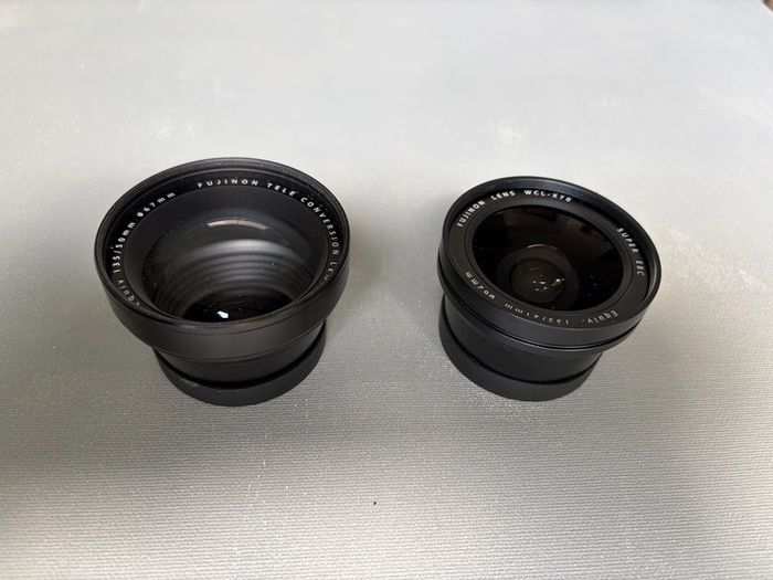 Fuji X100 conversion lenses.