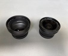 Fuji X100 conversion lenses.