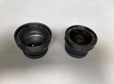 Fuji X100 conversion lenses.