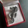 Seahorse Brooch Blue Crystals Pin Badge Broach Sea Horse Ocean Sea Theme Jewelry and Accessories Image 7
