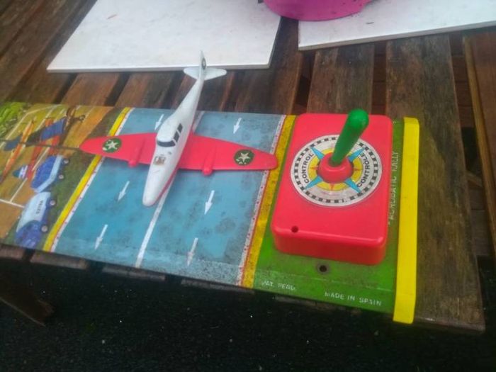 Vintage Tin Airplane Toy