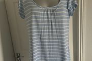 TU Blue/white long line top size UK16/18 EU44/46 Postage included