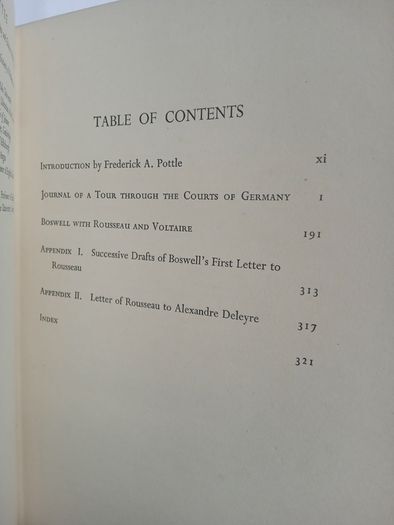 Boswell on The Grand Tour: Germany and Switzerland 1764 Edited by Frederick A. Pottle (HQ364)