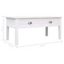 Coffee Table White 100x50x45 cm Wood Image 3