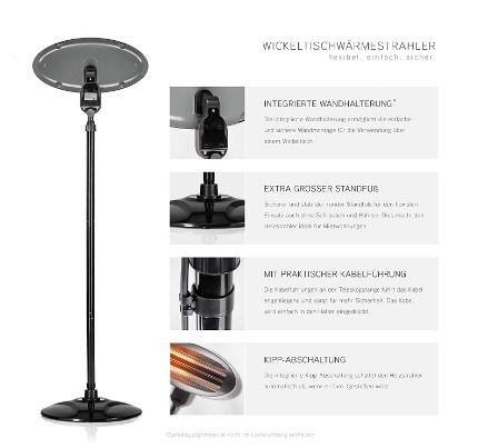 In/Outdoor Electric Lamp Patio Standing Heater Safety heat protection