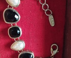 A beautiful gold-tone bracelet.