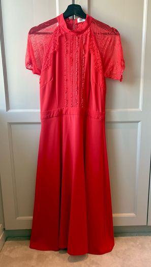 Red party dress