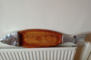 Mid-Century French Oversized Salmon Chopping Board/Serving Platter