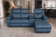 Zara Blue L Shape Chaser Recliner Sofa