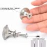 10pcs Zinc Alloy Cabinets Knobs Handles, Round Silver Drawer Knobs for Old Kitchen and Cupboard Makeovers, Silver (FREE POSTAGE) Image 3