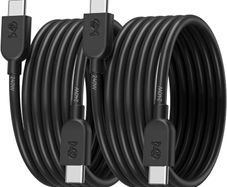 Cable Matters 2-Pack Extreme Flexible 240W USB C Charging Cable 0.9m, Black, for MacBook Pro, iPad Pro, iPhone 15 Pro, Apple Vision Pro (140W USB C Charger Cable, USB C Cable)