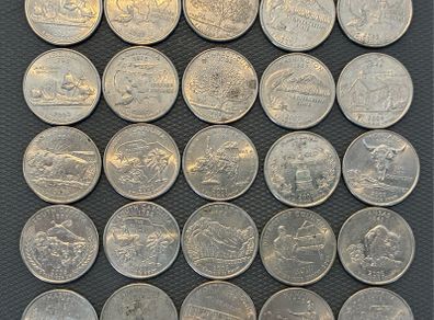 22 US State Quarters