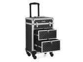 Cosmetic Case Trolley cosmetic case trolley, professional make-up case, hairdressing case with 4 removable universal castors, make-up case, top 3 extendable compartments, drawers, for travel, black