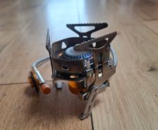 Camping stove - portable, lightweight stove with electric piezo ignition and backup igniter for backpacking, camping, hiking