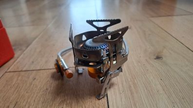Camping stove - portable, lightweight stove with electric piezo ignition and backup igniter for backpacking, camping, hiking