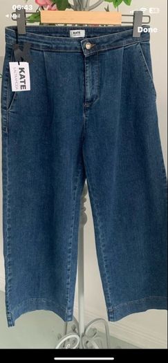 jeans  wide leg Italian brand size 10/13 stretch denim