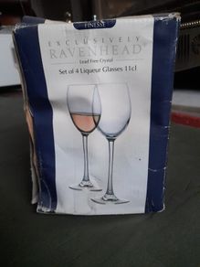 Finesse lead free crystal liqueur glasses
