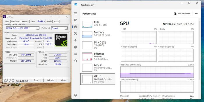 Nvidia Geforce Gtx 1050 Msi 2gb Gddr5 Graphics Card