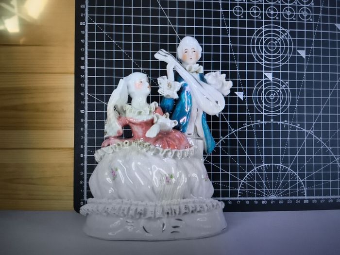 Antique Porcelain Figurine Victorian Man And Woman