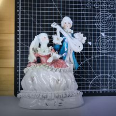 Antique Porcelain Figurine Victorian Man And Woman