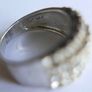 Vintage Sterling Silver 925 Lab Created Ice White Cubic Zirconia Cluster Ring size P - 4,95g Image 10