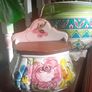 Antique Italian cermic salt cellar or tea bag caddy Image 2