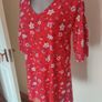 Mango red floral V-neck mini dress size XS/S Perfect condition Postage included Image 7