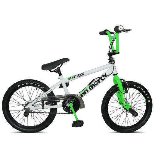 10" Rooster NO MERCY, 18" Wheel, White/Neon Green