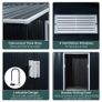NEW SALE | 7ft x 4ft Lockable Garden Shed Large Patio Roofed Tool Metal Storage Building Foundation Sheds Box Outdoor Furniture, Dark Grey Image 4