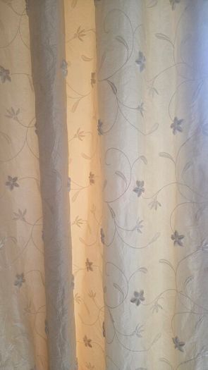 Curtains 270Lcm x 200Wcm - tie backsx2 - pole
