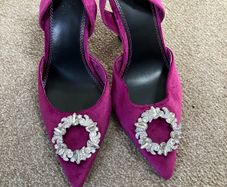 ASOS design pink heels