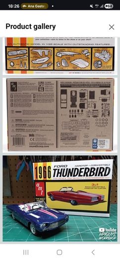 AMT 1328 1:25th scale 66 Ford Thunderbird Hardtop/Convertible Model kit